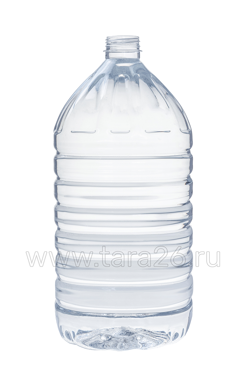 Бутылка 5 литров с ручкой и крышкой, горло 38 мм.(упаковка по 20 шт.)